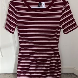 striped bodycon dress